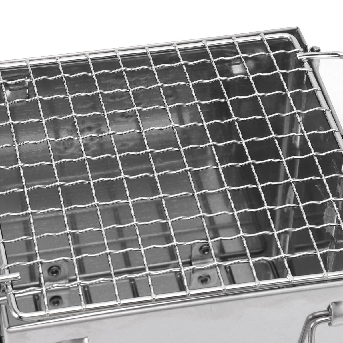 Camping Wood Stove Foldable Stainless Steel Integrated Mini BBQ Grill for Warm Outdoor Picnic