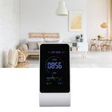 CO2 Monitor Carbon Dioxide Detect Indoor Air Quality Monitor Temperature Humidity Detection White