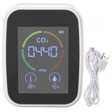 Indoor Air Quality Monitor Co2 Carbon Dioxide Detector TVOC Air Temperature Humidity Quality Detector White