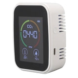 Indoor Air Quality Monitor Co2 Carbon Dioxide Detector TVOC Air Temperature Humidity Quality Detector White