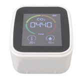 Indoor Air Quality Monitor Co2 Carbon Dioxide Detector TVOC Air Temperature Humidity Quality Detector White