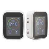 Indoor Air Quality Monitor Co2 Carbon Dioxide Detector TVOC Air Temperature Humidity Quality Detector White