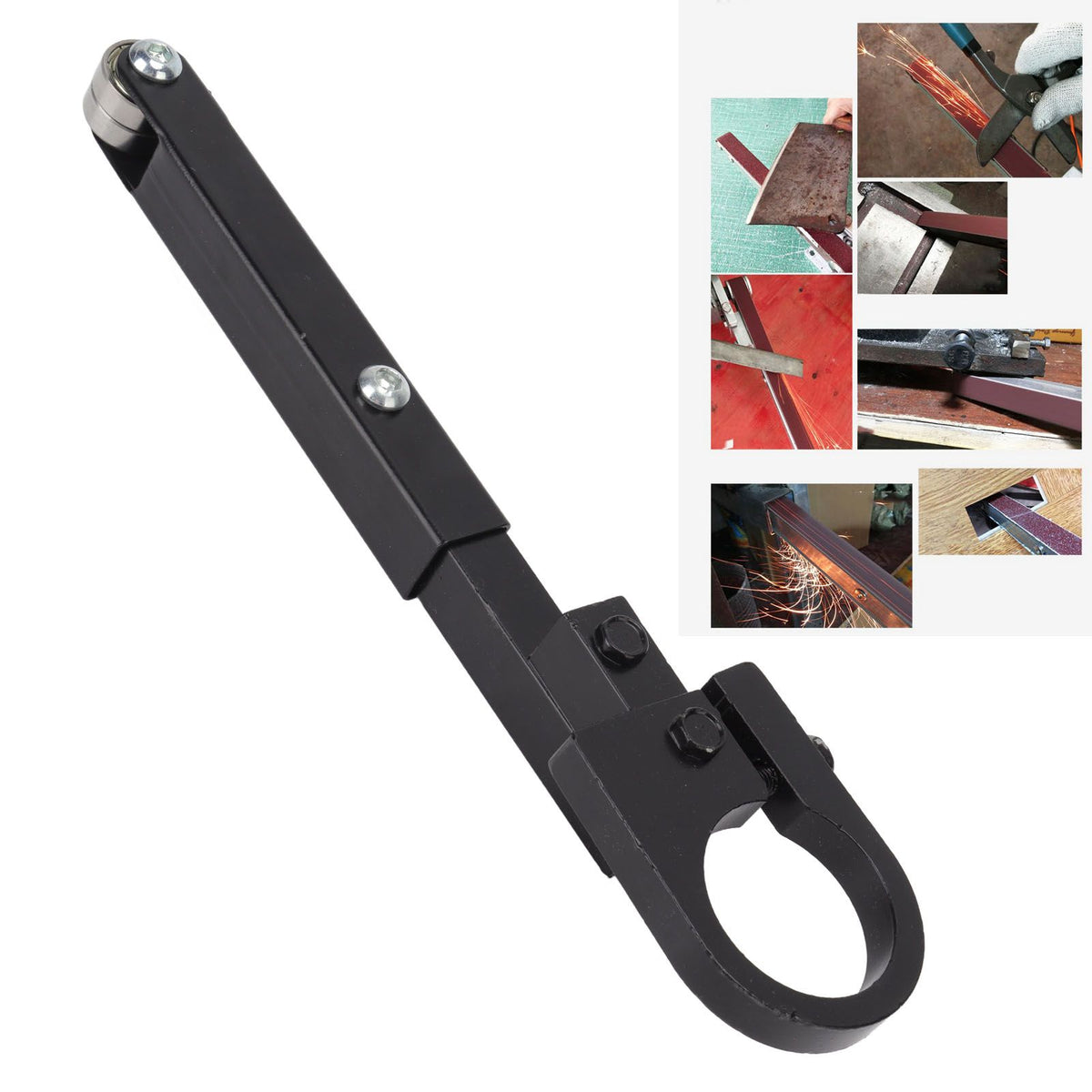 Belt Sander Attachment Sturdy Steel Low Noise Impact High Stability Sand Belt Machine Pipe for Knife Gaps Hole
