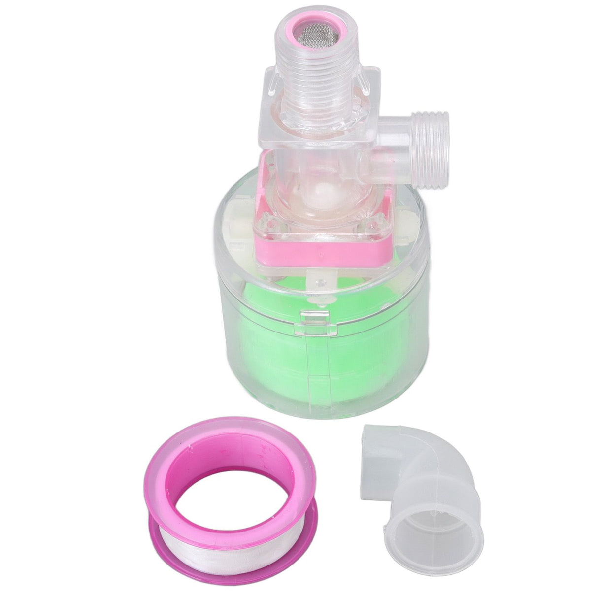 Water Lever Control Valve Transparent Full Automatic Plastic Tower Tank Floating Ball Valve G1/2 Top Water Inlet