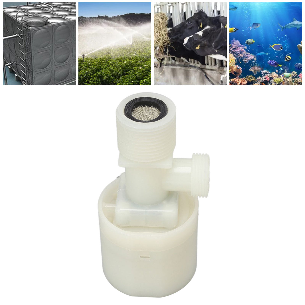 Water Level Control Valve Automatic Floating Ball Controller Plastic Water Tower Tank Switch Interior Male Thread G1