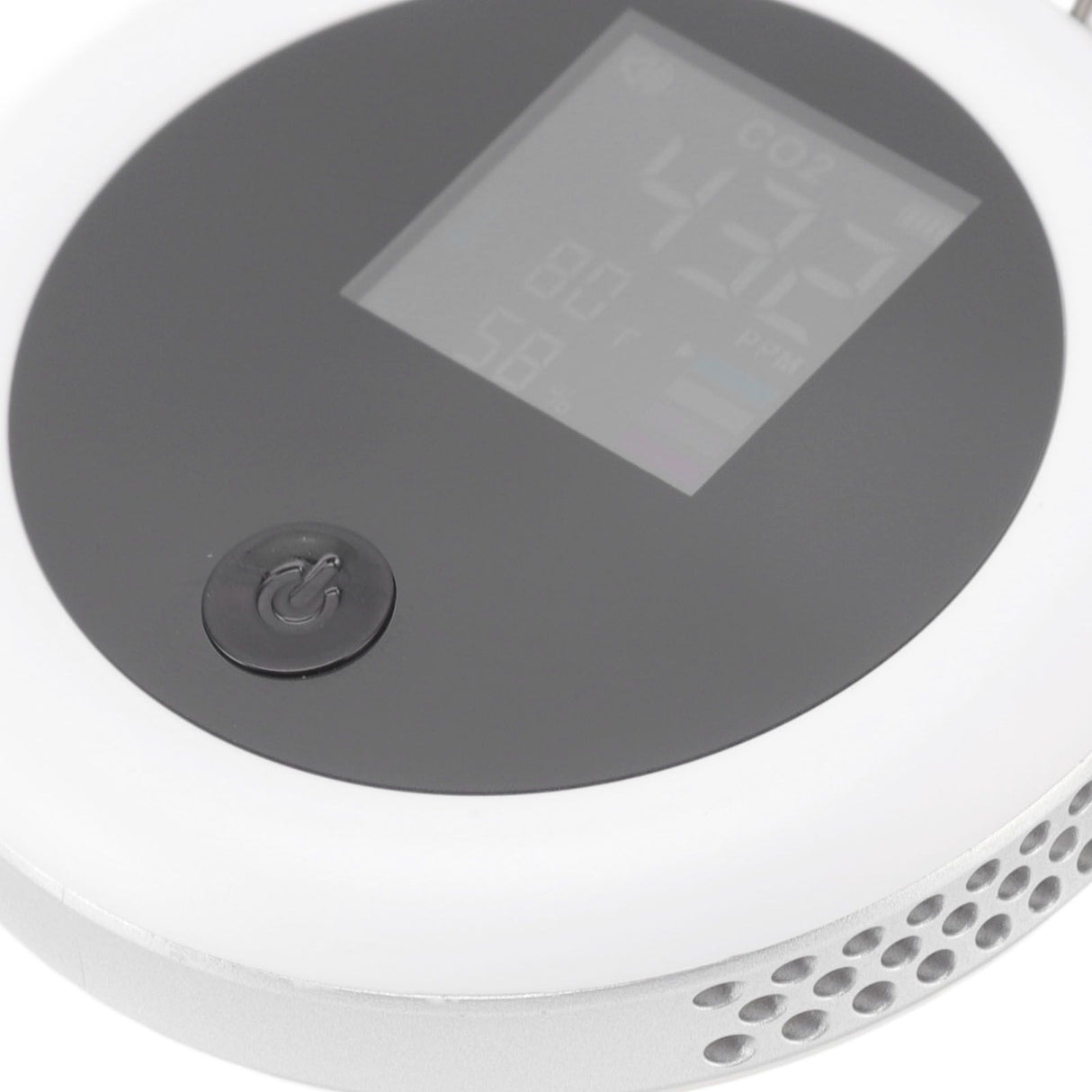 Infrared Mini CO2 Detector 3 in 1 Portable LCD Temperature Humidity Air Analyzer for Home Indoor Travel White