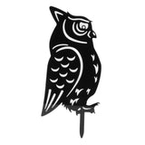 Garden Owl Decorative Insert Card Outdoor Courtyard Lawn Owl Silhouette Acrylic Stakes