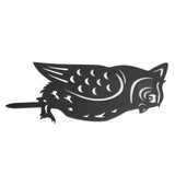 Garden Owl Decorative Insert Card Outdoor Courtyard Lawn Owl Silhouette Acrylic Stakes - Side View