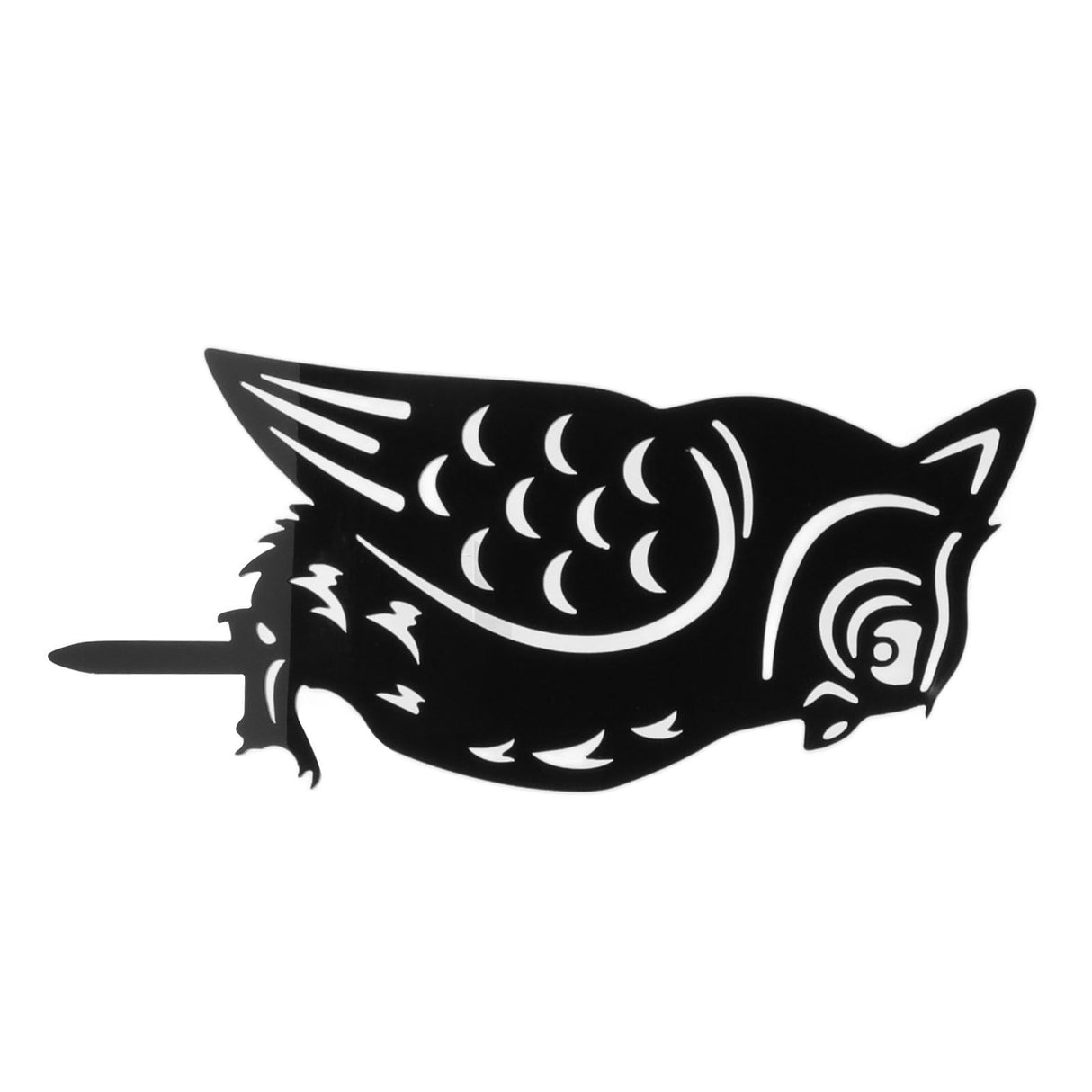 Garden Owl Decorative Insert Card Outdoor Courtyard Lawn Owl Silhouette Acrylic Stakes