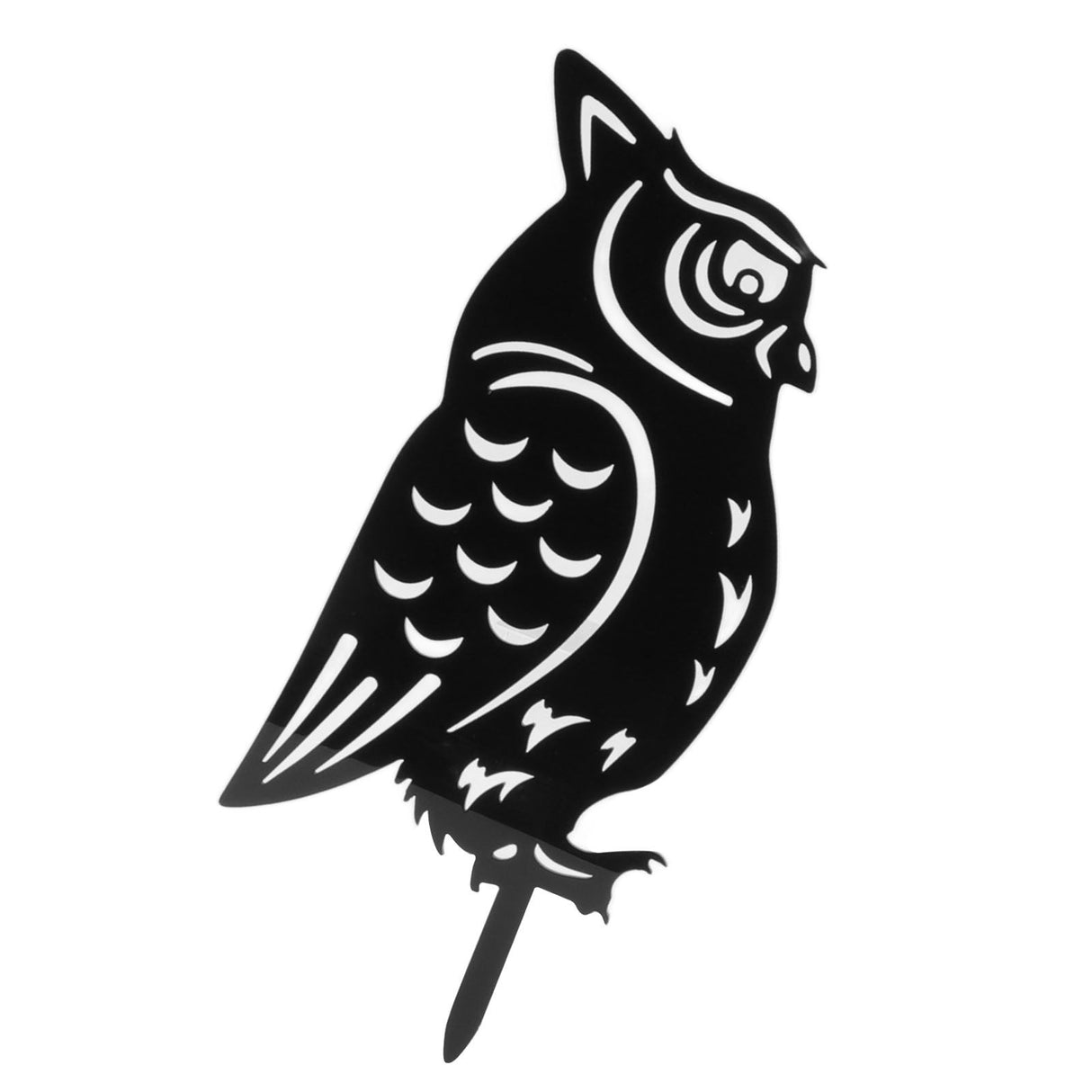 Garden Owl Decorative Insert Card Outdoor Courtyard Lawn Owl Silhouette Acrylic Stakes