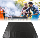 Grill Mats Double Sided Silicone Fireproof Reusable Foldable BBQ Pads for Outdoor Camping Garden Yard Picnic 152x122CM Rectangle - Extra Image