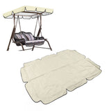 Waterproof Outdoor Swing Canopy Replacement 420D Silver Coated Oxford Fabric Swing Chair Canopy for Outdoor Garden Patio Beige