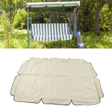 Waterproof Outdoor Swing Canopy Replacement 420D Silver Coated Oxford Fabric Swing Chair Canopy for Outdoor Garden Patio Beige
