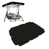 Waterproof Outdoor Swing Canopy Replacement 420D Silver Coated Oxford Fabric Swing Chair Canopy for Outdoor Garden Patio Black