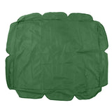 Swing Canopy 210D Silver Coated Oxford Waterproof UV Proof for Outdoor Patio Yard Chair 142x120x18cm Dark Green
