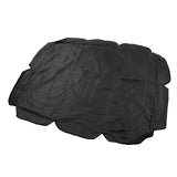 Swing Canopy 210D Silver Coated Oxford Waterproof UV Proof for Outdoor Patio Yard Chair 142x120x18cm Black - Top-Down View