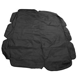 Swing Canopy 210D Silver Coated Oxford Waterproof UV Proof for Outdoor Patio Yard Chair 142x120x18cm Black - Rear View