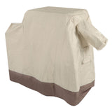 Grill Cover 420D Silver Coated Oxford Cloth Barbecue Cover Waterproof Dustproof Outdoor BBQ Grill Cover Beige Brown 104x68.5x124cm - Front View