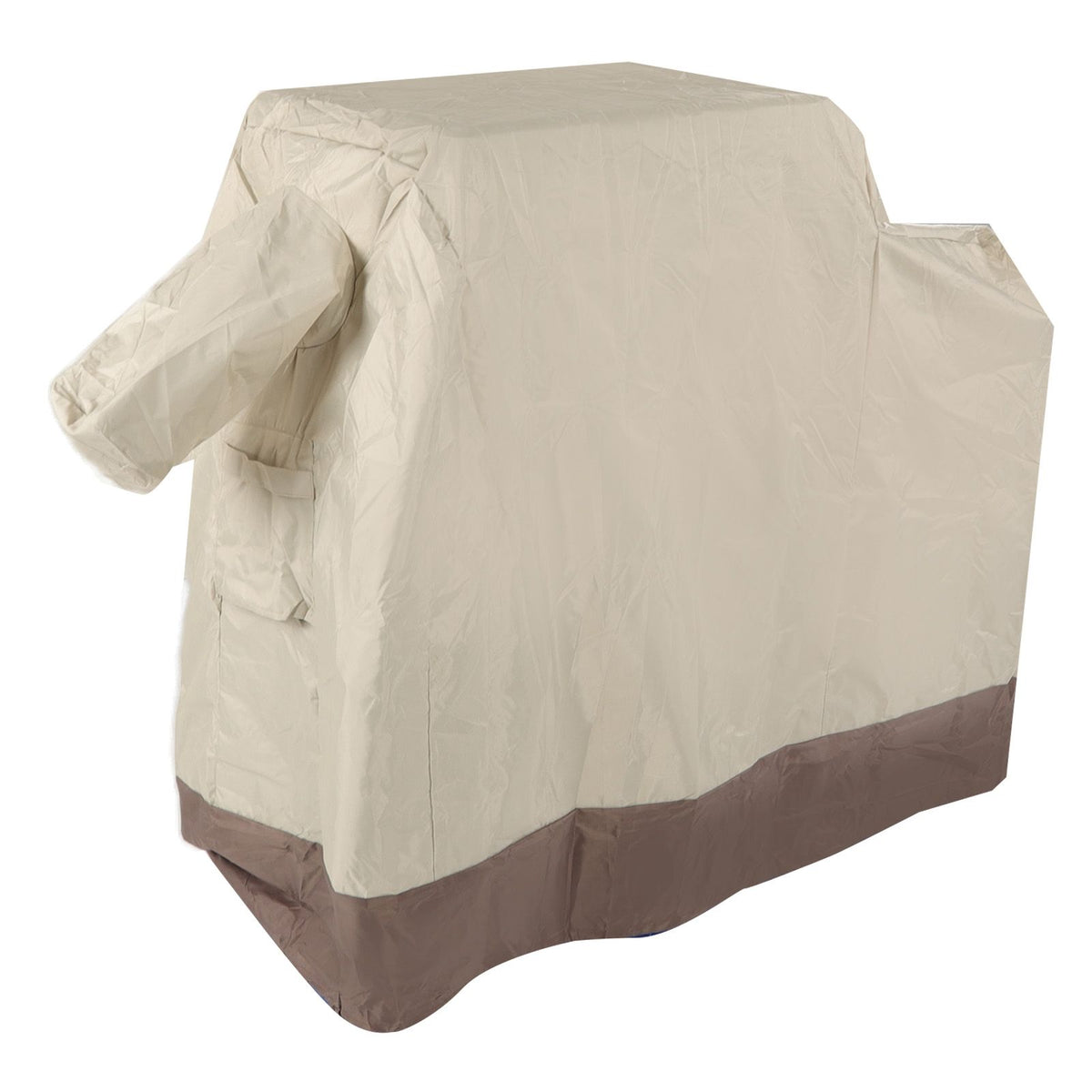 Grill Cover 420D Silver Coated Oxford Cloth Barbecue Cover Waterproof Dustproof Outdoor BBQ Grill Cover Beige Brown 104x68.5x124cm