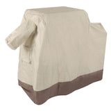 Grill Cover 420D Silver Coated Oxford Cloth Barbecue Cover Waterproof Dustproof Outdoor BBQ Grill Cover Beige Brown 104x68.5x124cm - Extra Image