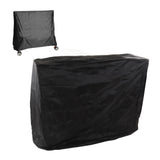 Ping Pong Table Dust Cover 190 Silver Coating Waterproof Table Tennis Cover for Outdoor Courtyard Drawstring Style 155x75x144cm / 61.0x29.5x56.7in Black