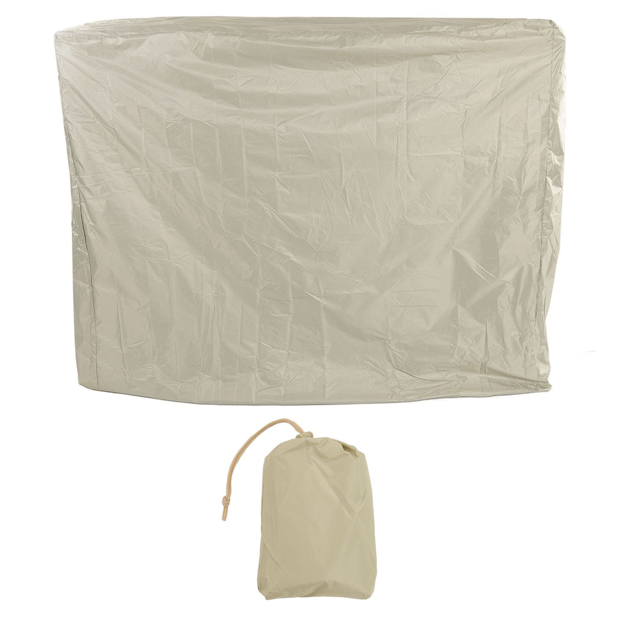 Ping Pong Table Dust Cover 190 Silver Coating Waterproof Table Tennis Cover for Outdoor Courtyard Drawstring Style 155x75x144cm / 61.0x29.5x56.7in Beige