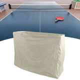 Ping Pong Table Dust Cover 190 Silver Coating Waterproof Table Tennis Cover for Outdoor Courtyard Drawstring Style 155x75x144cm / 61.0x29.5x56.7in Beige