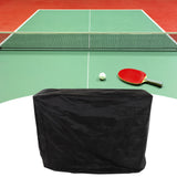 Ping Pong Table Dust Cover 190 Silver Coating Waterproof Table Tennis Cover for Outdoor Courtyard Drawstring Style 155x75x150cm / 61.0x29.5x59.1in Black - Extra Image