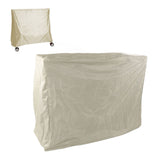 Ping Pong Table Dust Cover 190 Silver Coating Waterproof Table Tennis Cover for Outdoor Courtyard Drawstring Style 155x75x150cm / 61.0x29.5x59.1in Beige