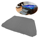 SPA Cover Square Waterproof 190 Silver Coated Polyester Taff Weather Resistant Hot Tub Cover Protector for Bathtub 231x231x30cm/90.9x90.9x11.8in Grey