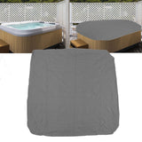 SPA Cover Square Waterproof 190 Silver Coated Polyester Taff Weather Resistant Hot Tub Cover Protector for Bathtub 231x231x30cm/90.9x90.9x11.8in Grey