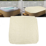 SPA Cover Square Waterproof 190 Silver Coated Polyester Taff Weather Resistant Hot Tub Cover Protector for Bathtub 231x231x30cm/90.9x90.9x11.8in Beige