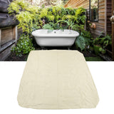 SPA Cover Square Waterproof 190 Silver Coated Polyester Taff Weather Resistant Hot Tub Cover Protector for Bathtub 207x207x30cm/81.5x81.5x11.8in Beige - Extra Image