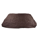Outdoor Bathtub Dust Cover 190 Silver Coated Polyester Taffeta Waterproof Hot Spring Cover Quadrate Spa Bath Rainproof Cover 210x210x30cm Brown - Front View