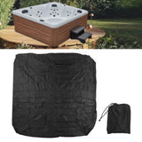 Outdoor Bathtub Dust Cover 190 Silver Coated Polyester Taffeta Waterproof Hot Spring Cover Quadrate Spa Bath Rainproof Cover 210x210x30cm Black - Extra Image