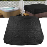 Outdoor Bathtub Dust Cover 190 Silver Coated Polyester Taffeta Waterproof Hot Spring Cover Quadrate Spa Bath Rainproof Cover 210x210x30cm Black - Extra Image