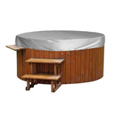 Outdoor Furniture Dust Covers Round Bathtub Cover 190 Silver Polyester Taffeta Hot Tub Waterproof Cover 190x90cm Grey