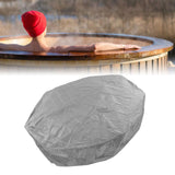Outdoor Furniture Dust Covers Round Bathtub Cover 190 Silver Polyester Taffeta Hot Tub Waterproof Cover 210x30cm Grey - Extra Image