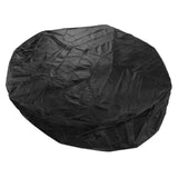 Outdoor Furniture Dust Covers Round Bathtub Cover 190 Silver Polyester Taffeta Hot Tub Waterproof Cover 210x30cm Black - Side View