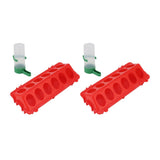 2Set Flip Top Chick Birds Water Feeder PP Chicken Trough Automatic Feeder with Splatter Proof Cover Poultry Equipment M Waterer 90ML - Side View