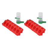 2Set Flip Top Chick Birds Water Feeder PP Chicken Trough Automatic Feeder with Splatter Proof Cover Poultry Equipment M Waterer 90ML