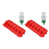 2Set Flip Top Chick Birds Water Feeder PP Chicken Trough Automatic Feeder with Splatter Proof Cover Poultry Equipment M Waterer 90ML
