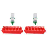 2Set Flip Top Chick Birds Water Feeder PP Chicken Trough Automatic Feeder with Splatter Proof Cover Poultry Equipment M Waterer 90ML