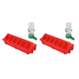 2Set Flip Top Chick Birds Water Feeder PP Chicken Trough Automatic Feeder with Splatter Proof Cover Poultry Equipment S Waterer 60ML - Front View