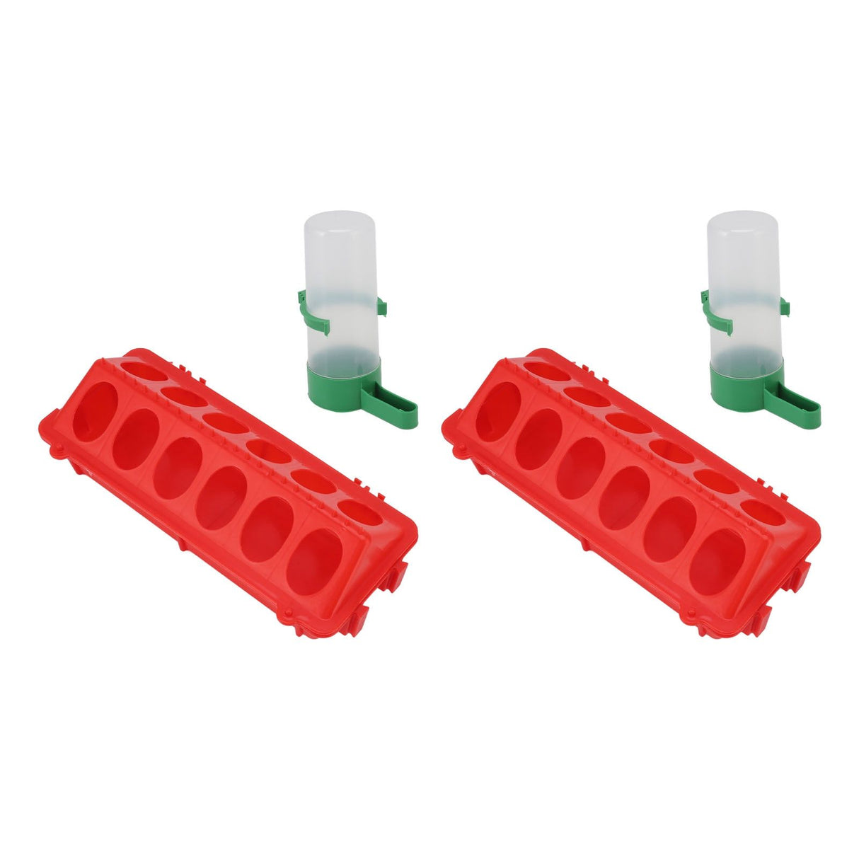 2Set Flip Top Chick Birds Water Feeder PP Chicken Trough Automatic Feeder with Splatter Proof Cover Poultry Equipment S Waterer 60ML