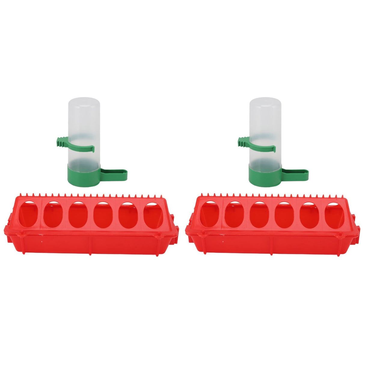 2Set Flip Top Chick Birds Water Feeder PP Chicken Trough Automatic Feeder with Splatter Proof Cover Poultry Equipment S Waterer 60ML