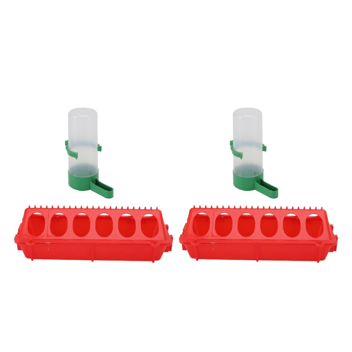 2Set Flip Top Chick Birds Water Feeder PP Chicken Trough Automatic Feeder with Splatter Proof Cover Poultry Equipment S Waterer 60ML
