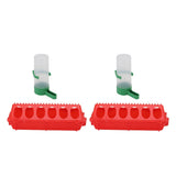 2Set Flip Top Chick Birds Water Feeder PP Chicken Trough Automatic Feeder with Splatter Proof Cover Poultry Equipment S Waterer 60ML