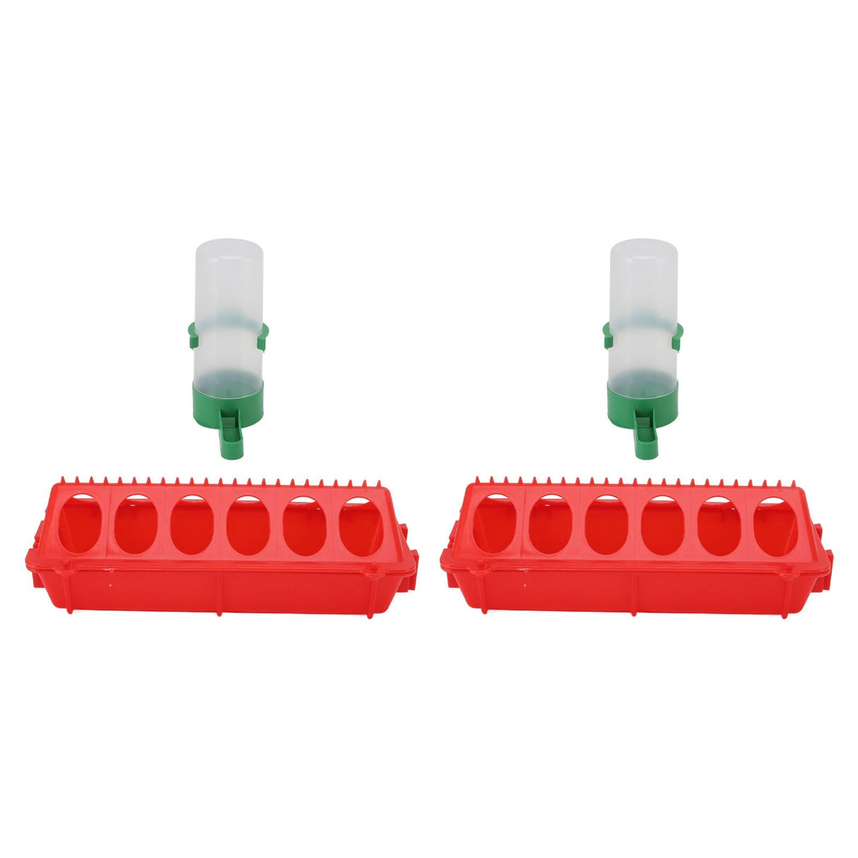 2Set Flip Top Chick Birds Water Feeder PP Chicken Trough Automatic Feeder with Splatter Proof Cover Poultry Equipment S Waterer 60ML