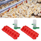 2Set Flip Top Chick Birds Water Feeder PP Chicken Trough Automatic Feeder with Splatter Proof Cover Poultry Equipment S Waterer 60ML - Extra Image